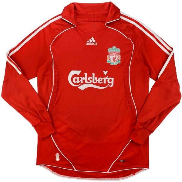 Camiseta Liverpool Replica Primera Ropa ML Retro 2006 2007 Rojo